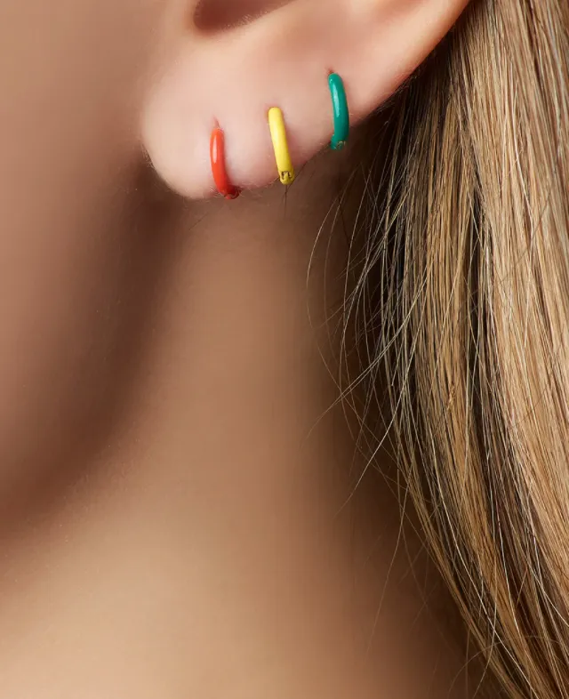 Alison Lou Jewels Rings Tiny Enamel Huggy
