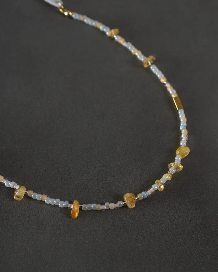CUN Necklaces Joi Citrine Japanese Beaded Necklace