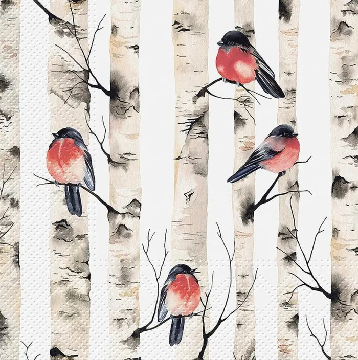 Earrings Abbott Birch Trees Paper Luncheon Napkins
