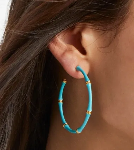 Earrings Bamboo Hoop Large julie vos Earrings Bamboo Hoop Large julie vos