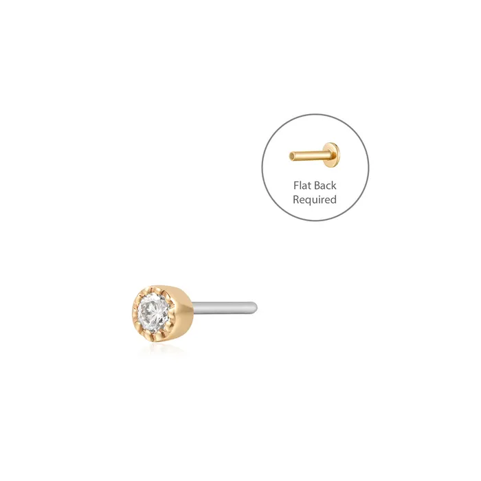 Earrings JILLIAN Beaded LGD Threadless Flatback Earring AURELIE GI
