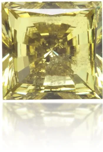 Earrings Langerman Diamonds Natural Green Diamond Square 023 ct Polished
