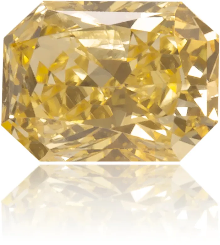 Earrings Langerman Diamonds Natural Orange Diamond Rectangle 016 ct Polished