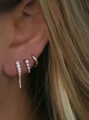 Earrings Luna Skye 14kt Gold Diamond Mini Spike Hoop Earrings Luna Skye 14kt Gold Diamond Mini Spike Hoop