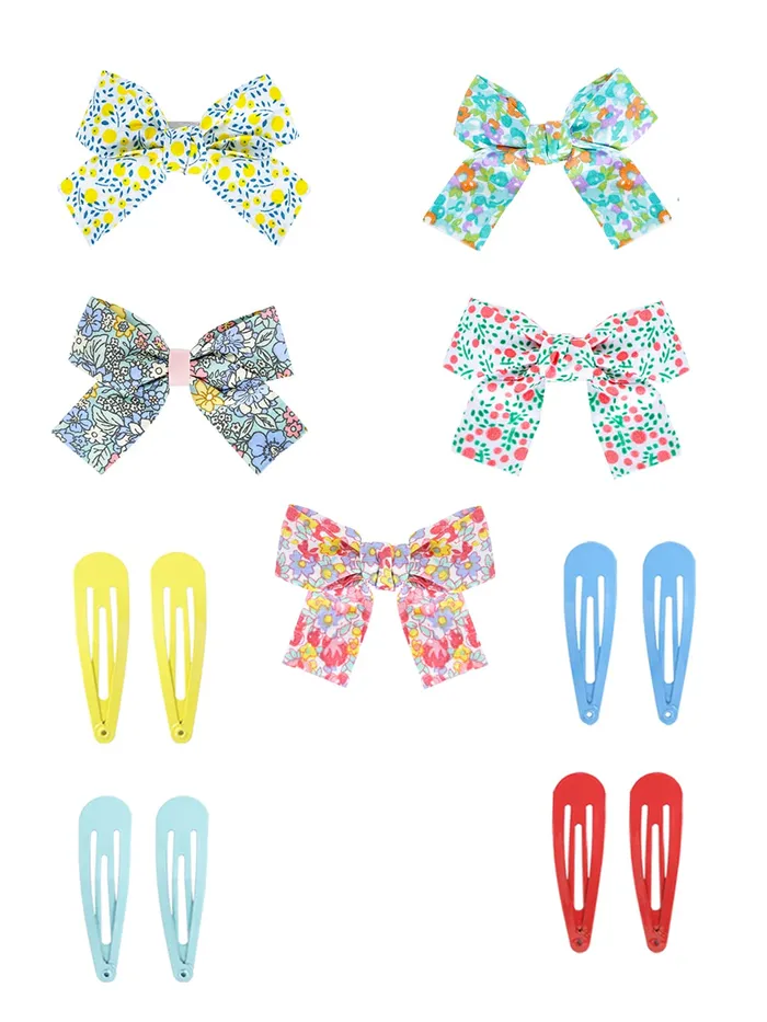 Earrings Melbees by Yellow Chimes Combo of 13 pcs with 5 PCs Printed Bow Hair Clips Ribbon Hair Clips and 8 Pcs Hair Snap Clips Hair Accessories for Kids Girls MultiColor Meduim YCHACLKD003MC Yellow Chimes Earrings Melbees by Yellow Chimes Combo of 13 pcs with 5 PCs Printed Bow Hair Clips Ribbon Hair Clips and 8 Pcs Hair Snap Clips Hair Accessories for Kids Girls MultiColor Meduim YCHACLKD003MC Yellow Chimes