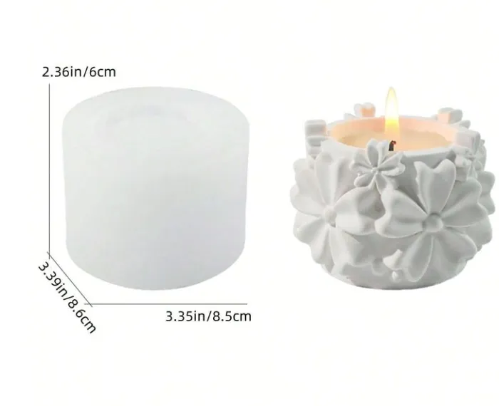 Earrings RESIN ART HUB Flower Chrysanthemum Shaped Storage Silicone Mold for Jesmonite Art