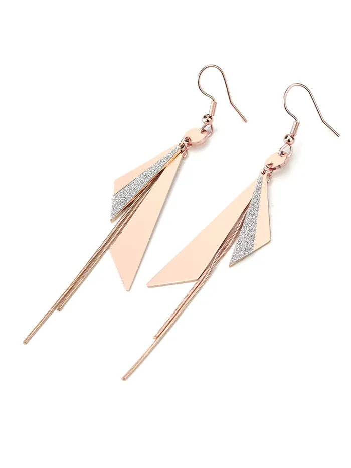 Earrings Yellow Chimes Yellow Chimes Geometric Minimal Dangler Earrings For Women Girls ER 4