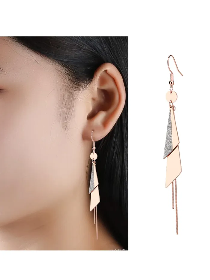 Earrings Yellow Chimes Yellow Chimes Geometric Minimal Dangler Earrings For Women Girls ER 4