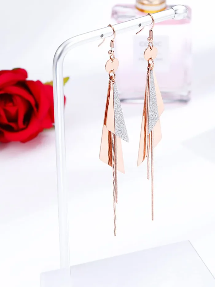 Earrings Yellow Chimes Yellow Chimes Geometric Minimal Dangler Earrings For Women Girls ER 4