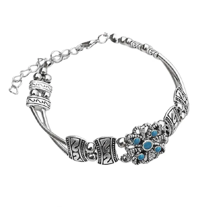 Kairangi Oxidised Bracelet for Women Afghani Craft Work Ethnic Silver Oxidised Charm Bracelet for Women and Girls Kairangi Necklaces