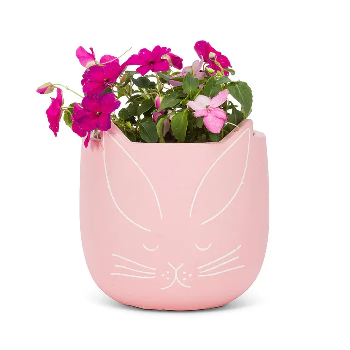 Large Pink Bunny Planter Pot 7 Abbott Earrings