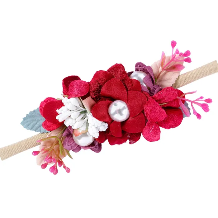 Melbees by Yellow Chimes Fabric Hair Bands Stretcheable Head Band Blue Floral Hairband for Girls Kids Toddlers Pack of 2 Yellow Chimes Earrings