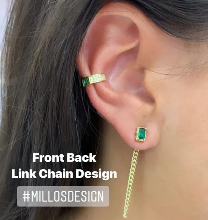 Millo Jeweled Chain Earrings Millo Jewelry Earrings