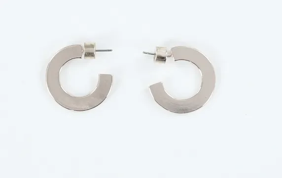 Millo Jewelry Earrings Small Flat Hoops Millo Jewelry Earrings Small Flat Hoops