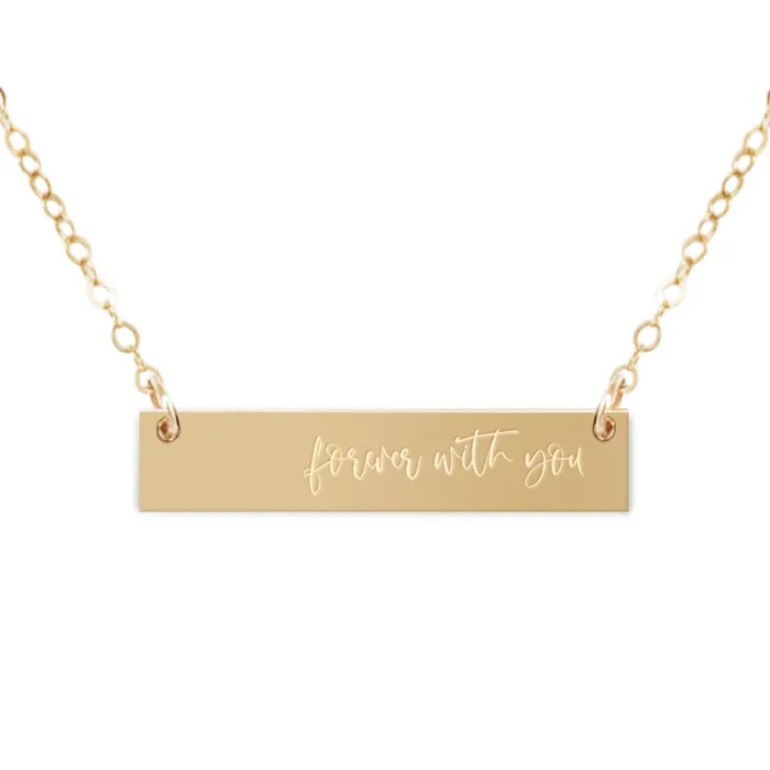 Necklaces Forever With You Bar Necklace Zen and Zuri