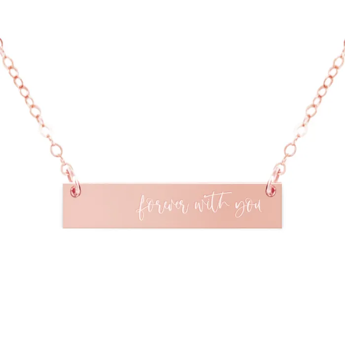 Necklaces Forever With You Bar Necklace Zen and Zuri