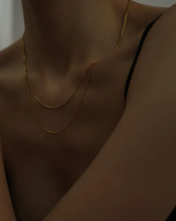 Necklaces MYJN Aila Layered Snake Chain Necklace