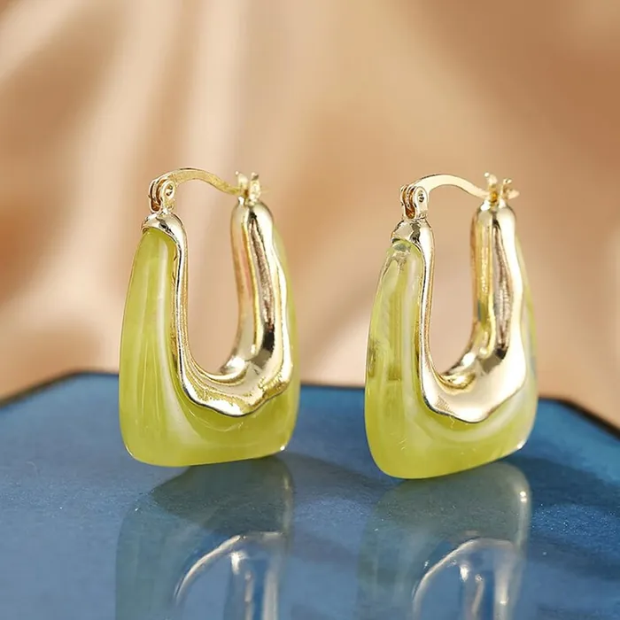 Necklaces Yellow Chimes Yellow Chimes Earrings for Women and Girls Hoops Earrings 2 Pair Combo of Gold Plated Twisted and Stone Hoop Earrings Birthday Gift for girls and women Anniversary Gift for Wife