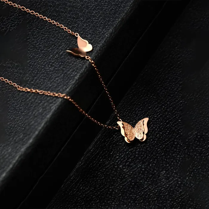 Necklaces Yellow Chimes Yellow Chimes Pendant for Women and Girls Rose Gold Pendant Necklace for Women Western Stainless Steel Long Chain Pendants Birthday Gift for Girls and Women Anniversary Gift for Wife