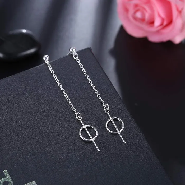 Necklaces Yellow Chimes Yellow Chimes Statement Thread Modern Alloy Drop Earring for Women Girls