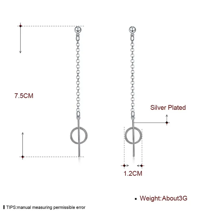 Necklaces Yellow Chimes Yellow Chimes Statement Thread Modern Alloy Drop Earring for Women Girls