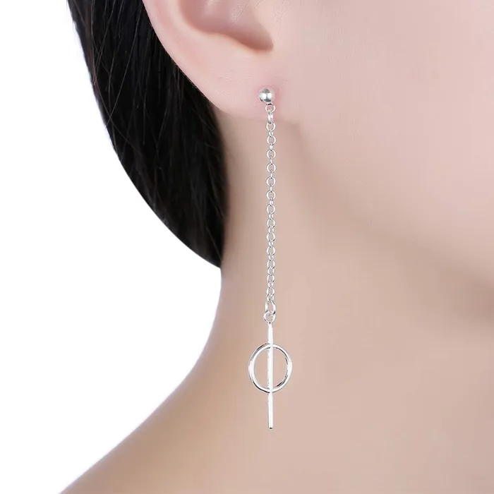 Necklaces Yellow Chimes Yellow Chimes Statement Thread Modern Alloy Drop Earring for Women Girls