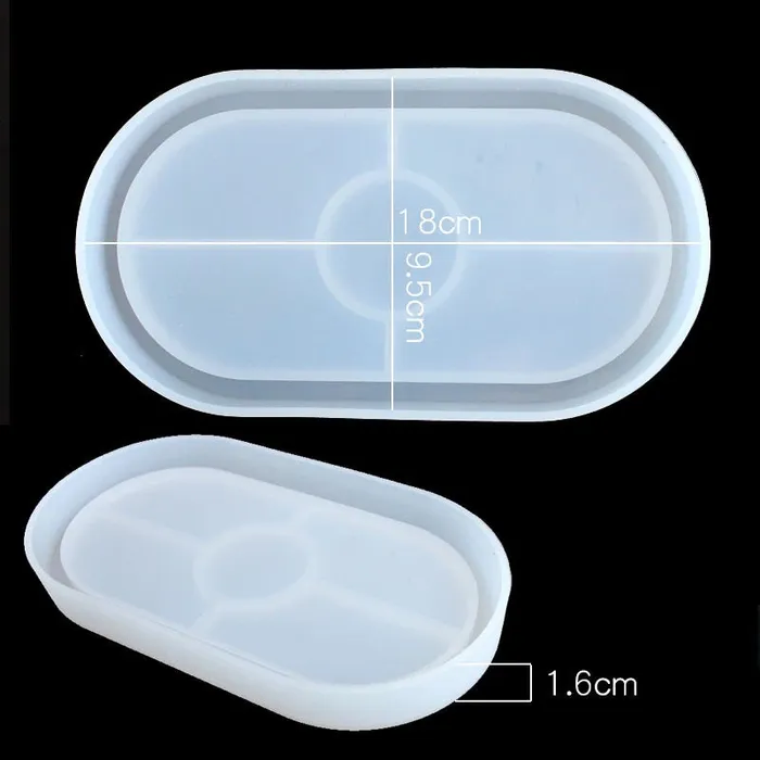 Oval Coaster Flexible Silicone Mold 2 style Resinarthub Earrings