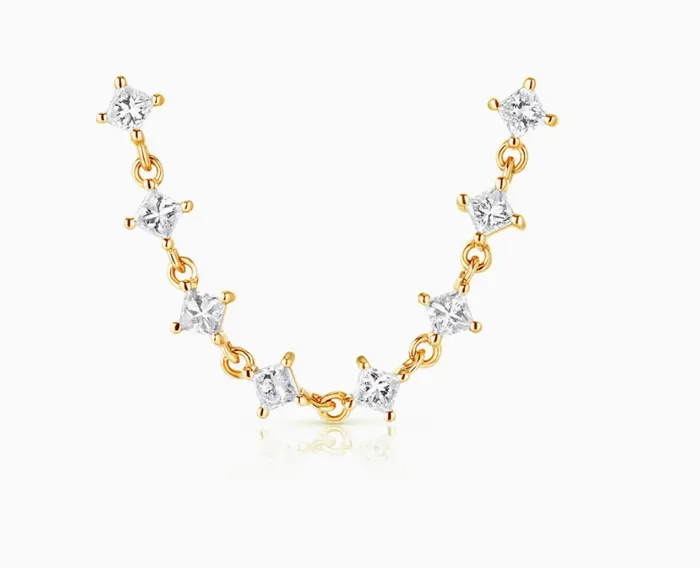 Princess Double Earring Carbon Hyde Earrings