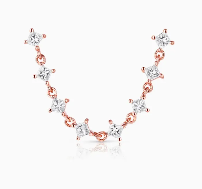 Princess Double Earring Carbon Hyde Earrings