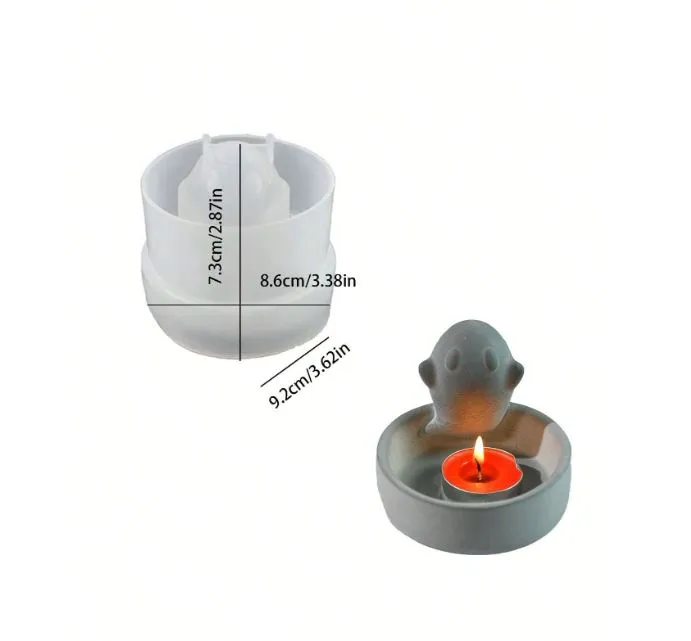 RESIN ART HUB Floating Ghost Storage Silicone mold for Jesmonite Art Necklaces