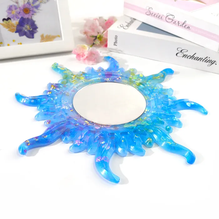 Resinarthub New Moon Sun Shape Mirror Silicone Mould Necklaces