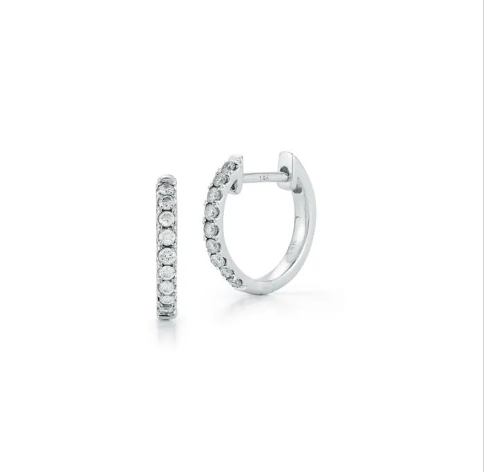 Rings garland collection DIAMOND SMALL ROUND HUGGIES