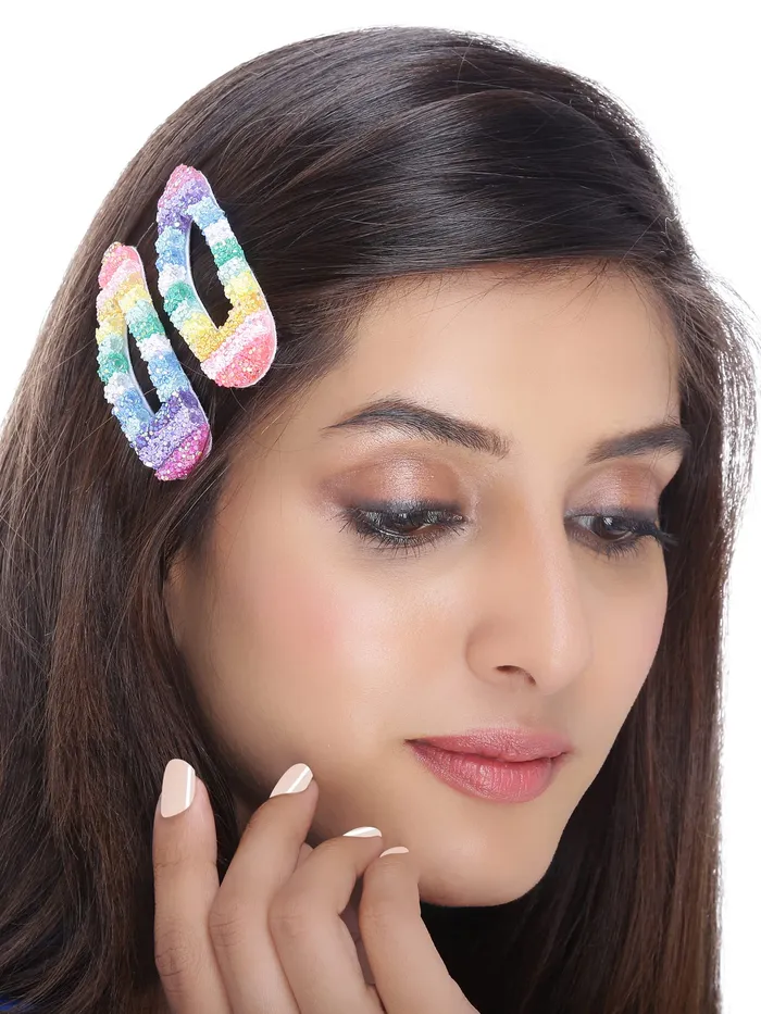 Rings Yellow Chimes Yellow Chimes Hair Clips for Women Girls Hair Accessories for Women Multicolor Hair Clip 6 Pcs Snap Hair Clip Mix Designs Hair Tic Tac Clips for Women Girls Gift For Women Girls