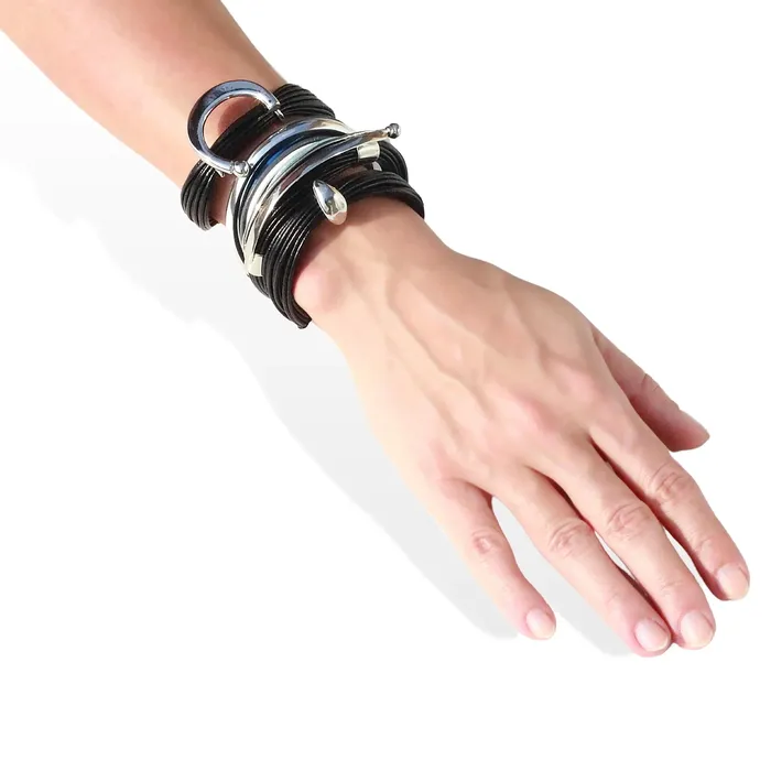 Terra Nile Bracelet In Black and Silver Tohum Bracelets