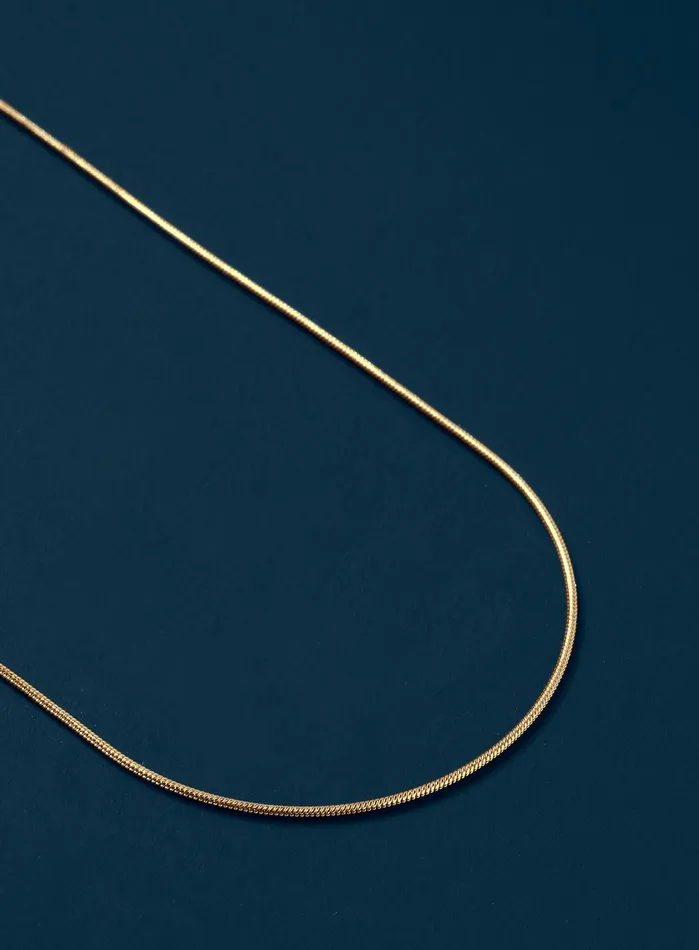 WE ARE ALL SMITH Necklaces Gold Mens Necklace 1mm Snake Chain Necklace for Men