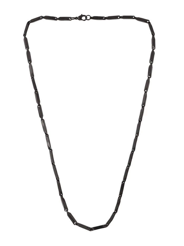 Yellow Chimes Bracelets Yellow Chimes Chain for Men and Boys Black Chain Men Rice Neck Chain for Men Stainless Steel Chains for Men Birthday Gift for Men Boys Anniversary Gift for Husband