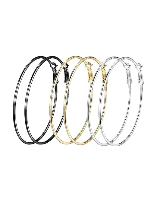 Yellow Chimes Earrings for Women and Girls Fashion Multicolor Hoop Earrings 3 Pairs Silver Black Gold Toned Hoops Earring Set Birthday Gift for Girls Women Anniversary Gift for Wife Yellow Chimes Rings Yellow Chimes Earrings for Women and Girls Fashion Multicolor Hoop Earrings 3 Pairs Silver Black Gold Toned Hoops Earring Set Birthday Gift for Girls Women Anniversary Gift for Wife Yellow Chimes Rings