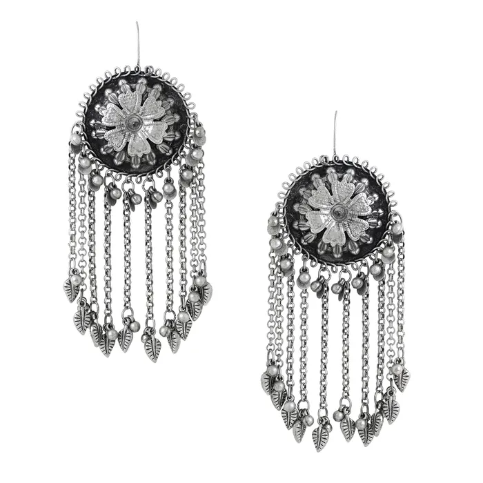 Yellow Chimes Earrings for Women and Girls Silver Oxidised DanglerSilver Oxidised Floral Designed Dangler EarringsBirthday Gift For girls and women Anniversary Gift for Wife Yellow Chimes Earrings Yellow Chimes Earrings for Women and Girls Silver Oxidised DanglerSilver Oxidised Floral Designed Dangler EarringsBirthday Gift For girls and women Anniversary Gift for Wife Yellow Chimes Earrings