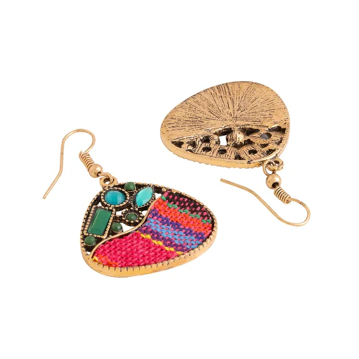 Yellow Chimes Earrings Yellow Chimes Earrings for Women and Girls Stone Drop Multicolor Stone Studded Drop Earrings Birthday Gift for girls and women Anniversary Gift for Wife