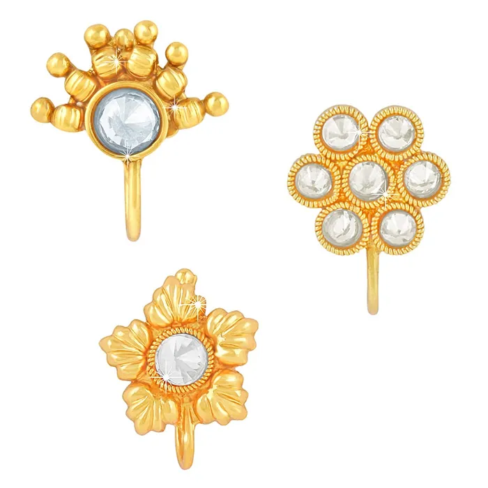 Yellow Chimes Earrings Yellow Chimes Traditional Kundan Studded Stylish Gold Plated Nosepins for Women Girls Yellow Chimes Earrings Yellow Chimes Traditional Kundan Studded Stylish Gold Plated Nosepins for Women Girls