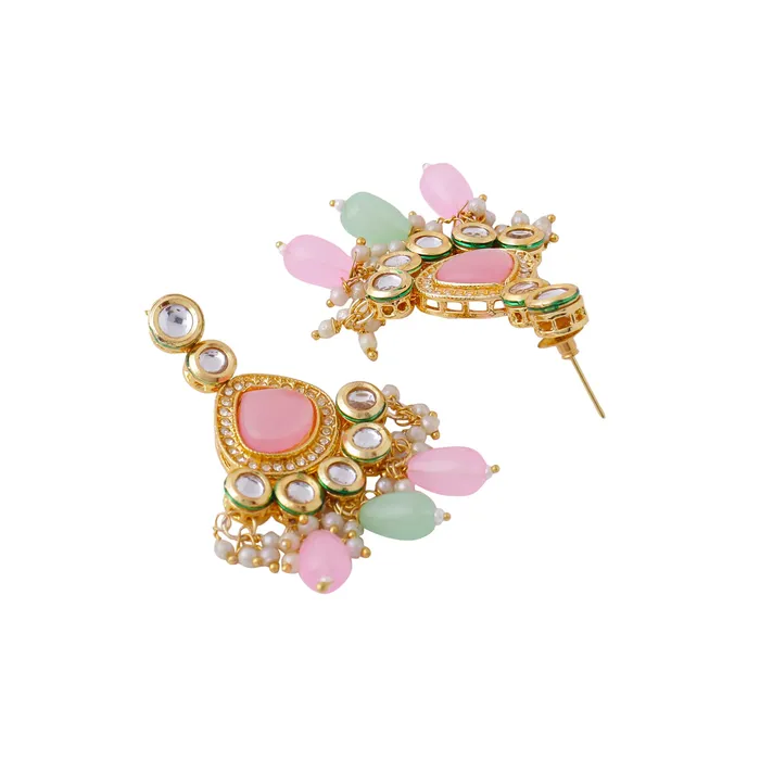 Yellow Chimes Jewellery Set for Women and Girls Kundan Necklace Set Gold Plated White Pearl Drop Kundan Choker Necklace Set Birthday Gift for girls and women Anniversary Gift for Wife Yellow Chimes Necklaces