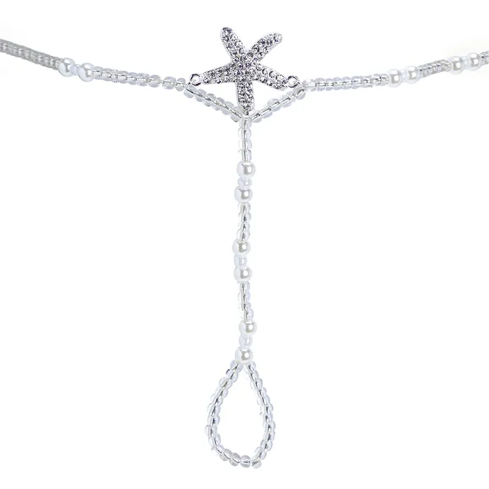 Yellow Chimes Necklaces Yellow Chimes Beads Anklets with Toe Ring for Women Beach Anklet Chain with Starfish Ladys Beach Wedding Foot Jewelry For Women and Girls