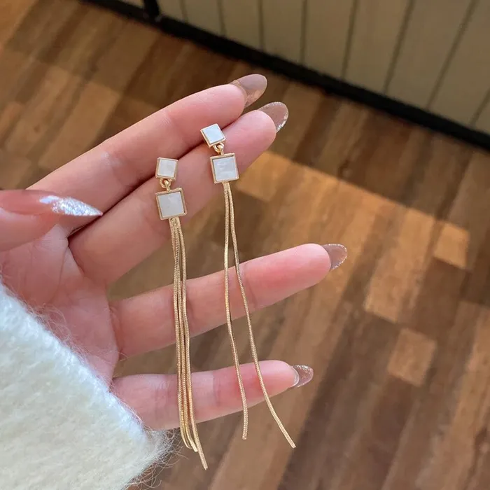 Yellow Chimes Necklaces Yellow Chimes Golden Danglers Earrings for Women Gold Plated Earrings for Girls Fashion Women Earrings Long Chain Dangler Earrings Birthday Gift For Girls Anniversary Gift for Wife