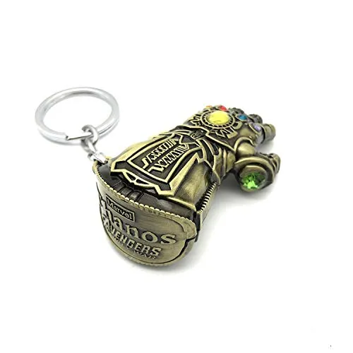 Yellow Chimes Necklaces Yellow Chimes Marvel Avengers Infinity War 3 New Series Thanos Hand Gauntlet Power 6 Stone Key Chain For Boys And Girls