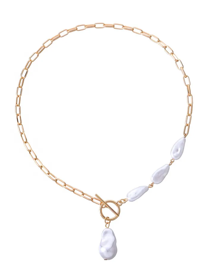 Yellow Chimes Necklaces Yellow Chimes Necklace for Women and Girls Pearl Necklace for Women Gold Plated Pearl Necklace for Girls Birthday Gift for girls and women Anniversary Gift for Wife