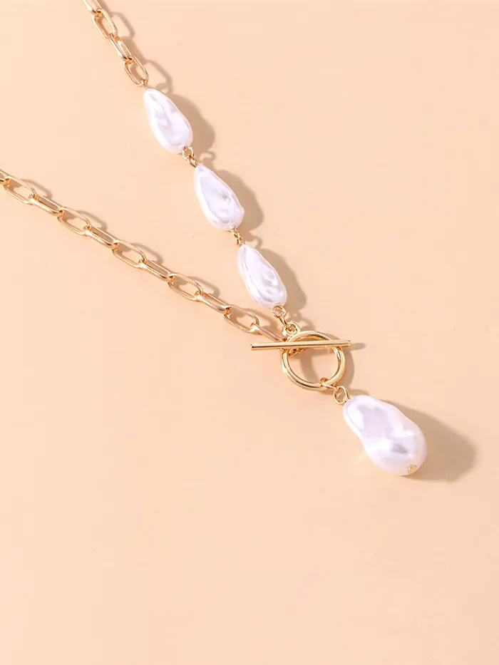 Yellow Chimes Necklaces Yellow Chimes Necklace for Women and Girls Pearl Necklace for Women Gold Plated Pearl Necklace for Girls Birthday Gift for girls and women Anniversary Gift for Wife