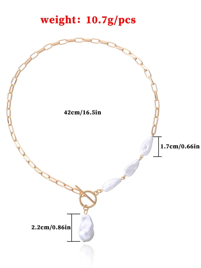 Yellow Chimes Necklaces Yellow Chimes Necklace for Women and Girls Pearl Necklace for Women Gold Plated Pearl Necklace for Girls Birthday Gift for girls and women Anniversary Gift for Wife