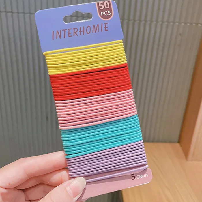 Yellow Chimes Necklaces Yellow Chimes Rubber Bands for Girls Multicolor Rubber Bands for Women Soft And Stretchy Ponytail Holders for Women and Girls Hair Accessories