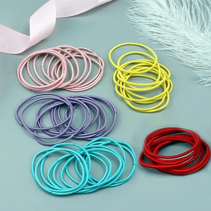 Yellow Chimes Necklaces Yellow Chimes Rubber Bands for Girls Multicolor Rubber Bands for Women Soft And Stretchy Ponytail Holders for Women and Girls Hair Accessories