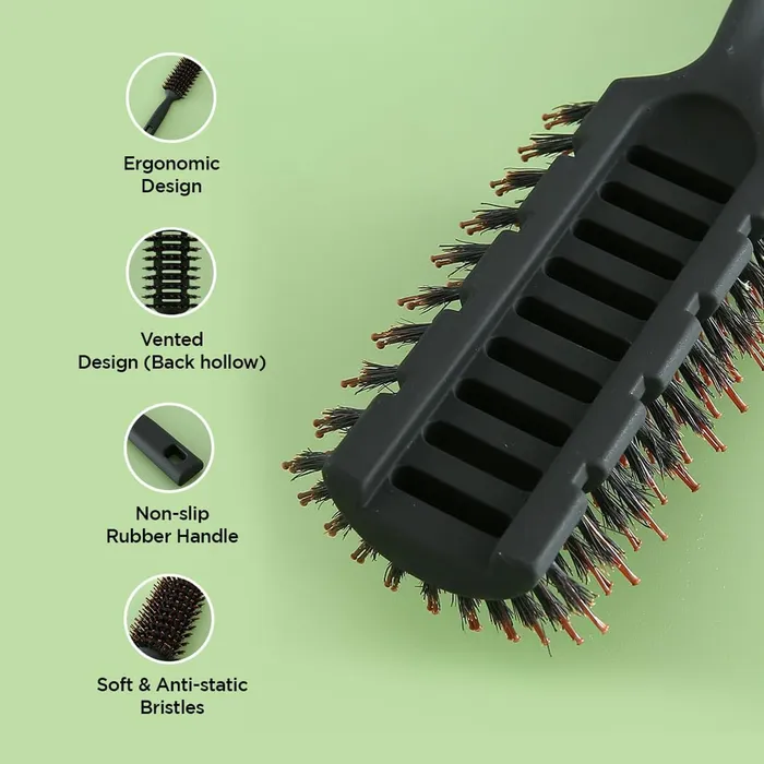 Yellow Chimes Necklaces Yellow Chimes Vented Hair Brush for Quick Drying Pain Free Detangling Smoothens Stylish design Flexible Nylon Bristles Suitable for All Hair Types
